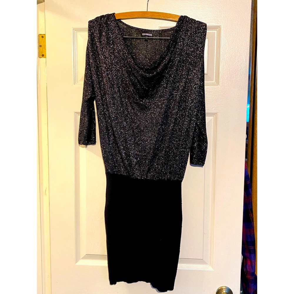 Express Metallic Sweater Dress